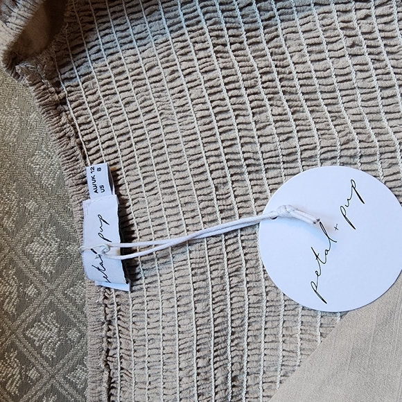 Petal and Pup beige dress. US Size 8 Adjustable wrap front. - Picture 2 of 4